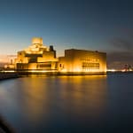 the museum of islamic art at night